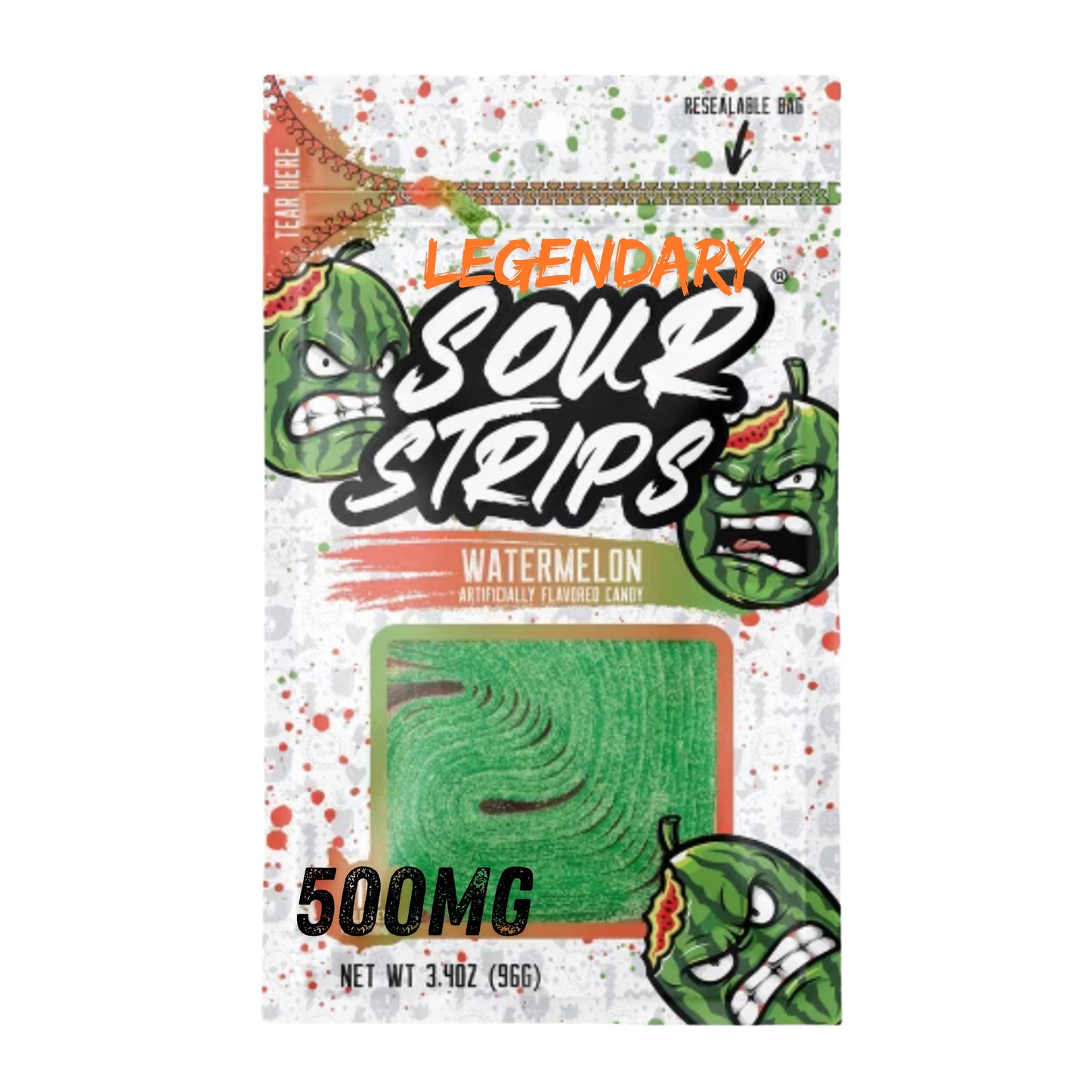 Legendary Candy Green Sour Strips