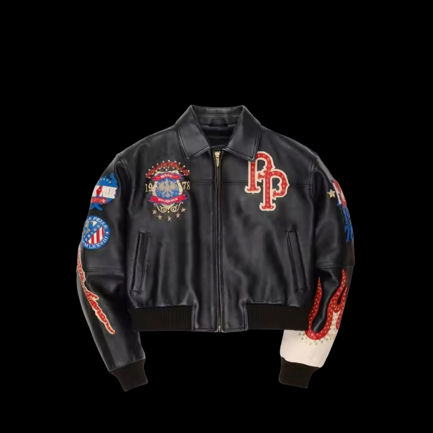 Curated PellePelle Embroidered Fuxleather Jacket