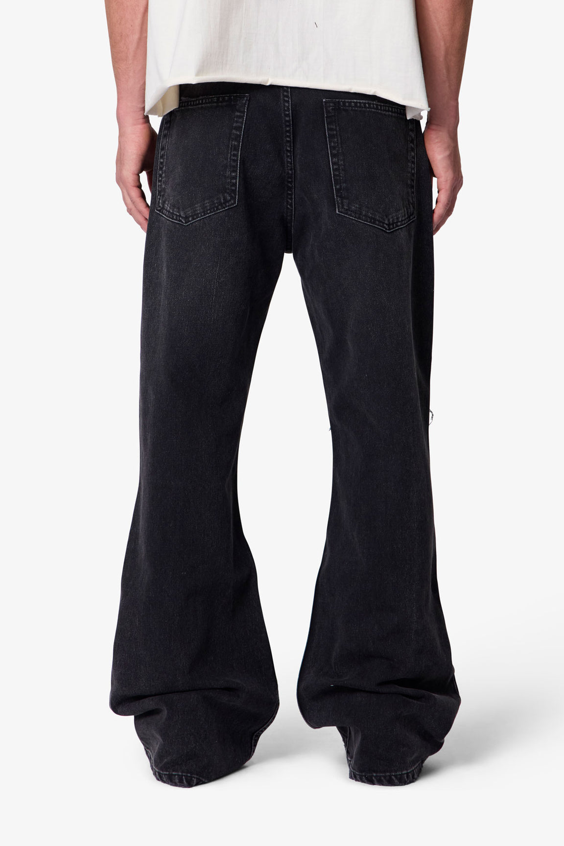 Blk Distressed Denim